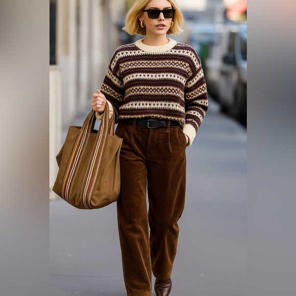 Wm. H. Leishman Sweaters - Vintage Shetland Wool Fair Isle Sweater | Wm. H. Leishman | Made in Hong Kong